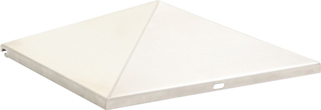 Geschlossene pyramidenförmige Bedachung für quadratischen Kombiascher | HxBxT 9,5x36,5x34,5cm | Edelstahl