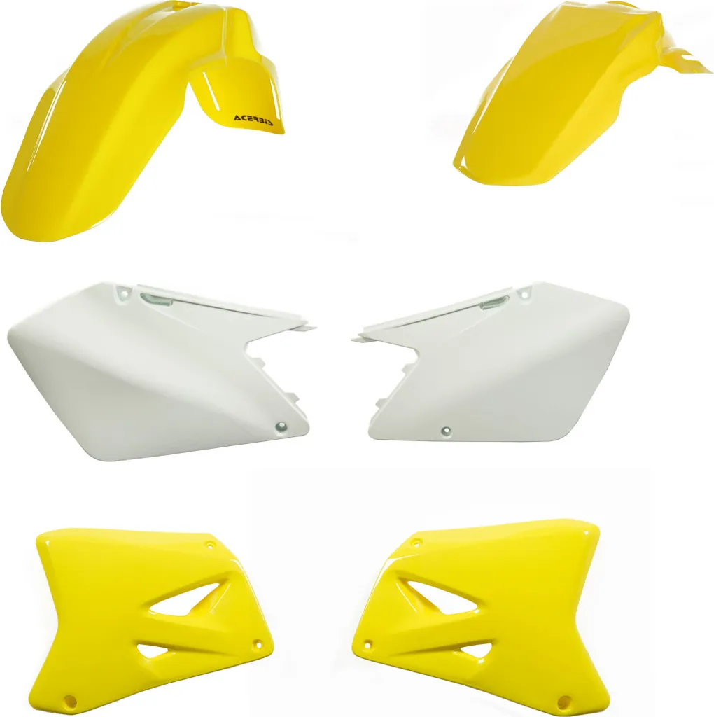 Kit Carénage ACERBIS 6 Pièces Jaune et Blanc pour SUZUKI RM 2003