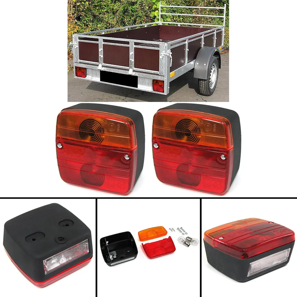 2x Luci Posteriori Economiche 12V per Roulotte e Carrelli Universali