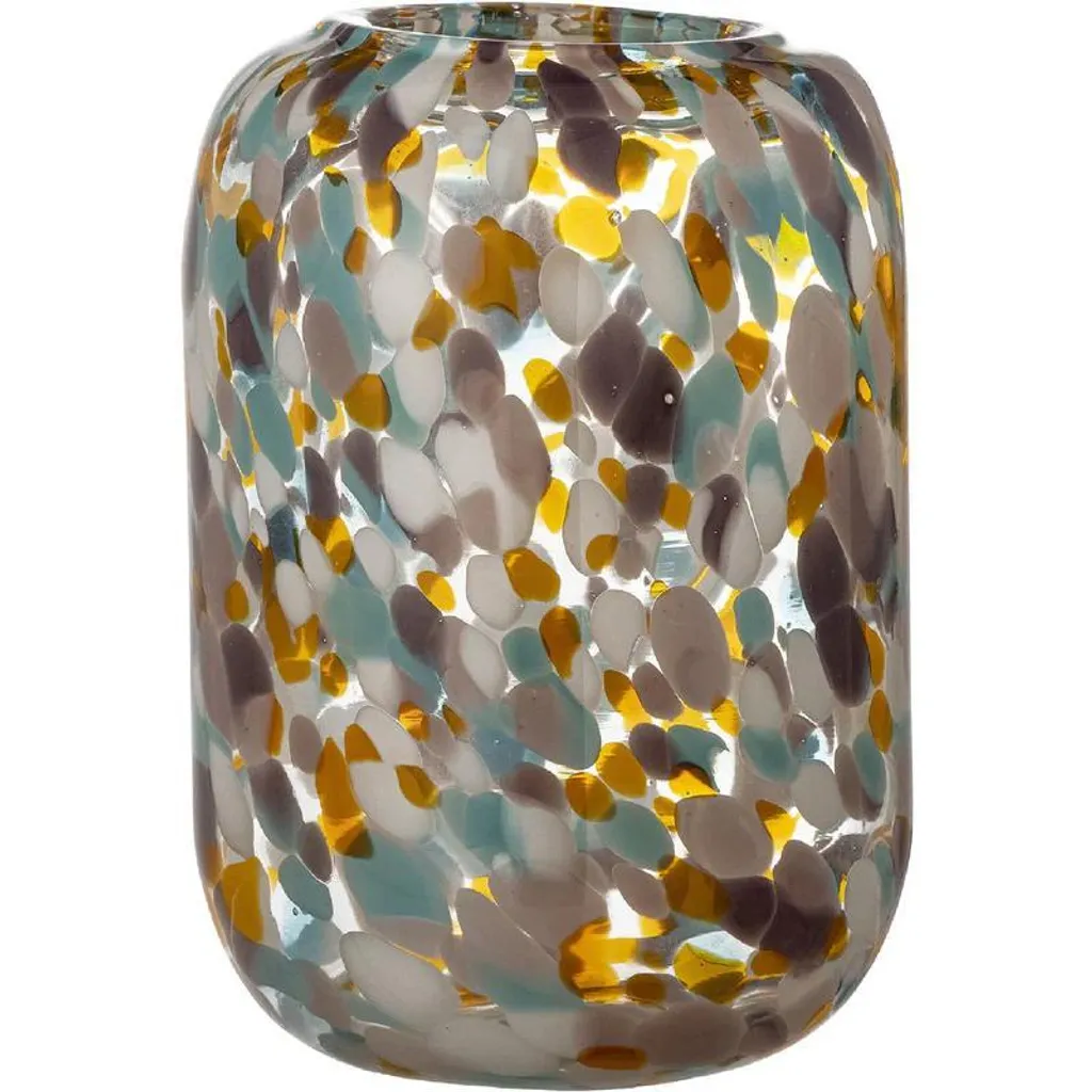 Vase en verre Vidia Bloomingville multicolore Ø 13 cm - Hauteur 18 cm