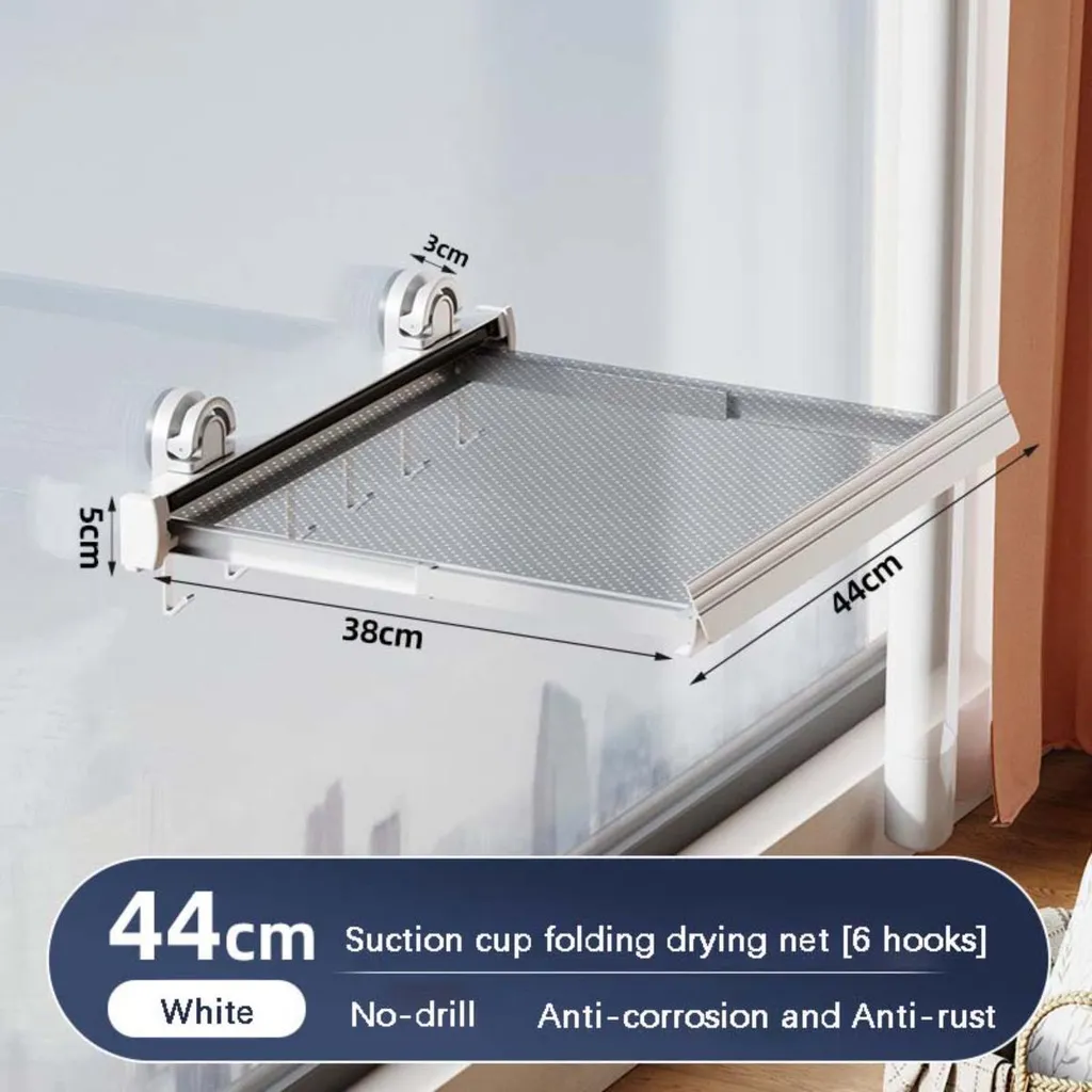 Filet de Séchage pour Pulls et Linge Délicat 44cm - Ventouse Murale INF