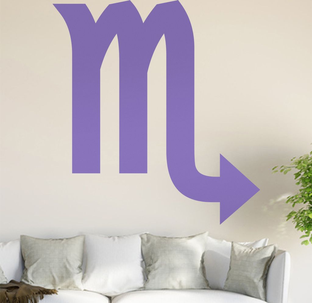 Sternzeichen: Skorpion Wandtattoo in 6 Größen - Wandaufkleber Wall Sticker - Dekoration, Küche, Wohnzimmer, Schlafzimmer, Badezimmer