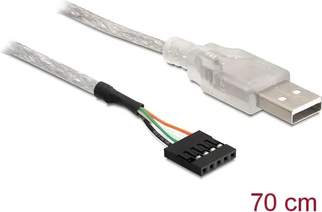 DeLOCK Cable USB 2.0-A male to pin header, Silber Produktbild 
