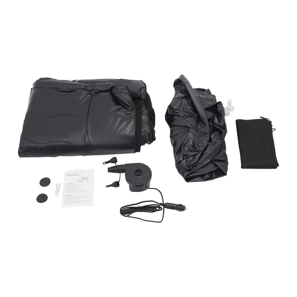 Matelas de voyage gonflable 190cm avec pompe et surface floquée douce