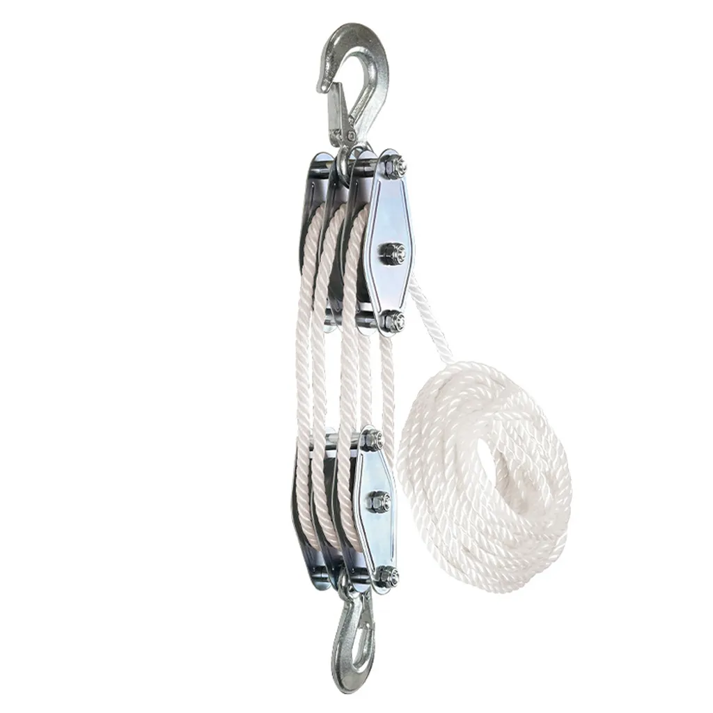Poulie anti-torsion en zinc pour levage sans effort de charges 270kg