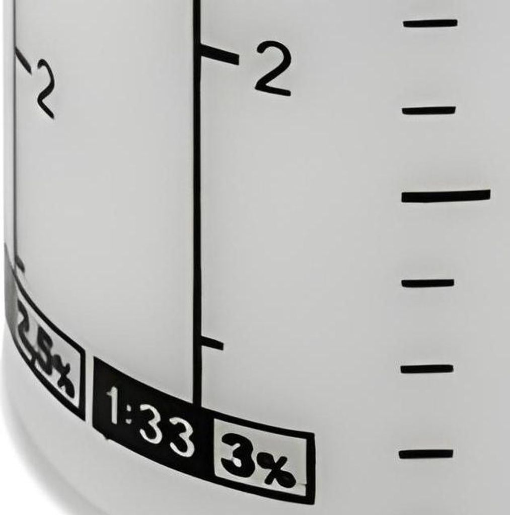 STAGE6 Messbecher 250 ml Graduiert 2 2,5 3% für 2-Takt-Benzin-Öl-Gemisch