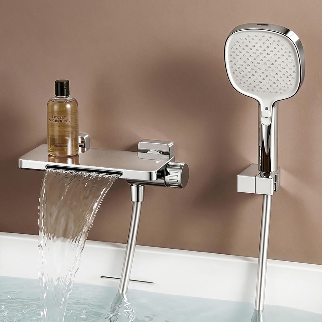 doporro Badewannenarmatur mit Handbrause, Wasserfall Produktbild 