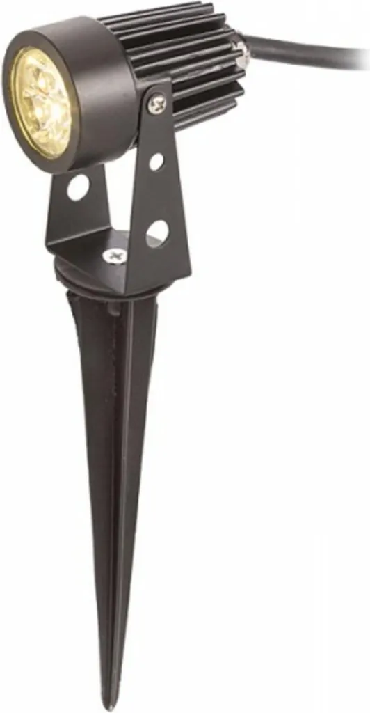 Éclairage de Jardin LED sur Piquet Noir RENDL GUN 3x1W IP65 Blanc Chaud