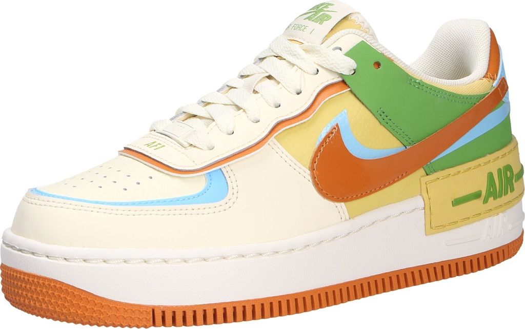 Nike Air Force 1 Low Shadow "Coconut Milk Saturn Gold" Bunt, Größe: 42,5