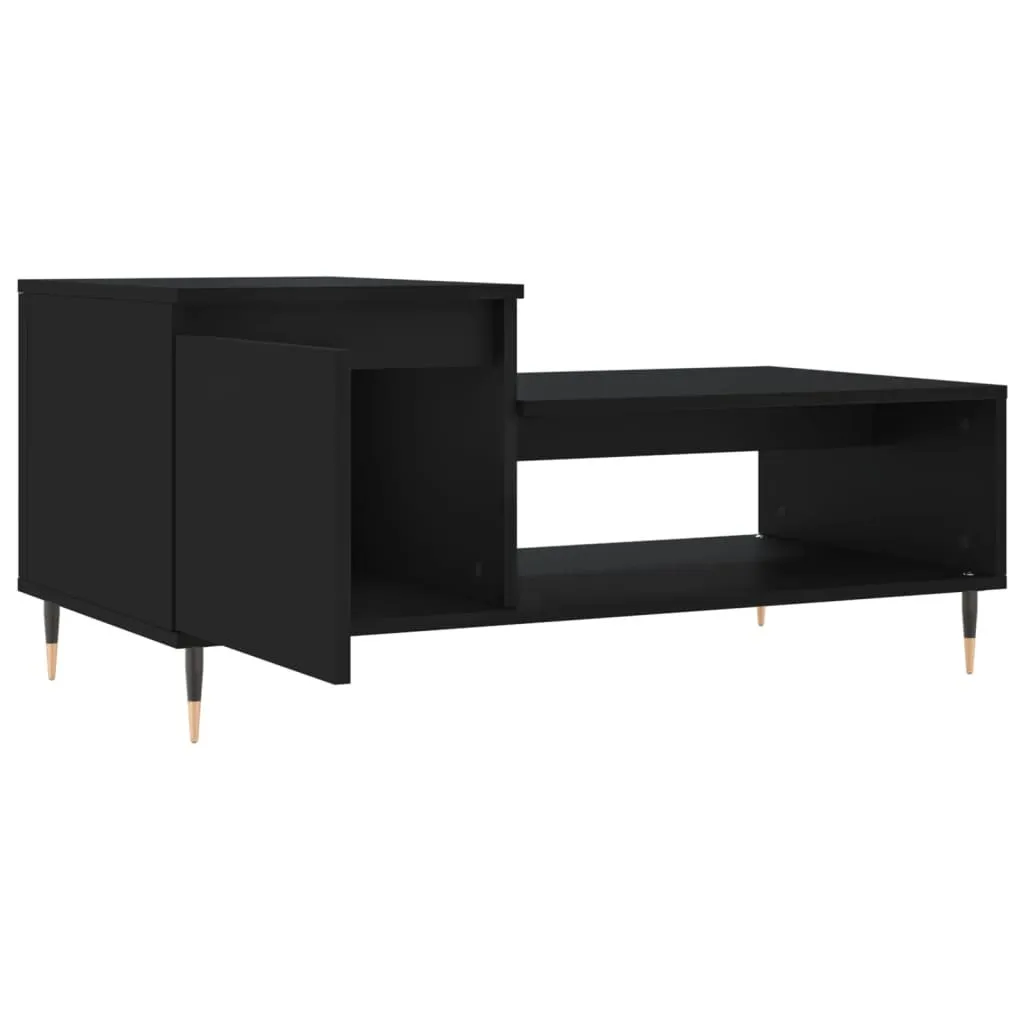 Tavolino Nero SYFAX™ 100x50x45 cm - Robusto per Famiglia e Casa Viva