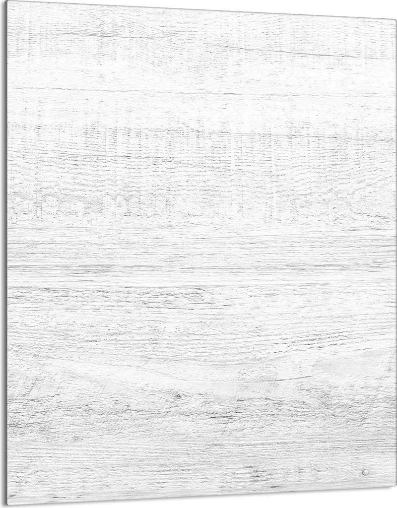 Copri Piano Cottura 40x52 Vetro Bianco Effetto Legno | Tagliere Design
