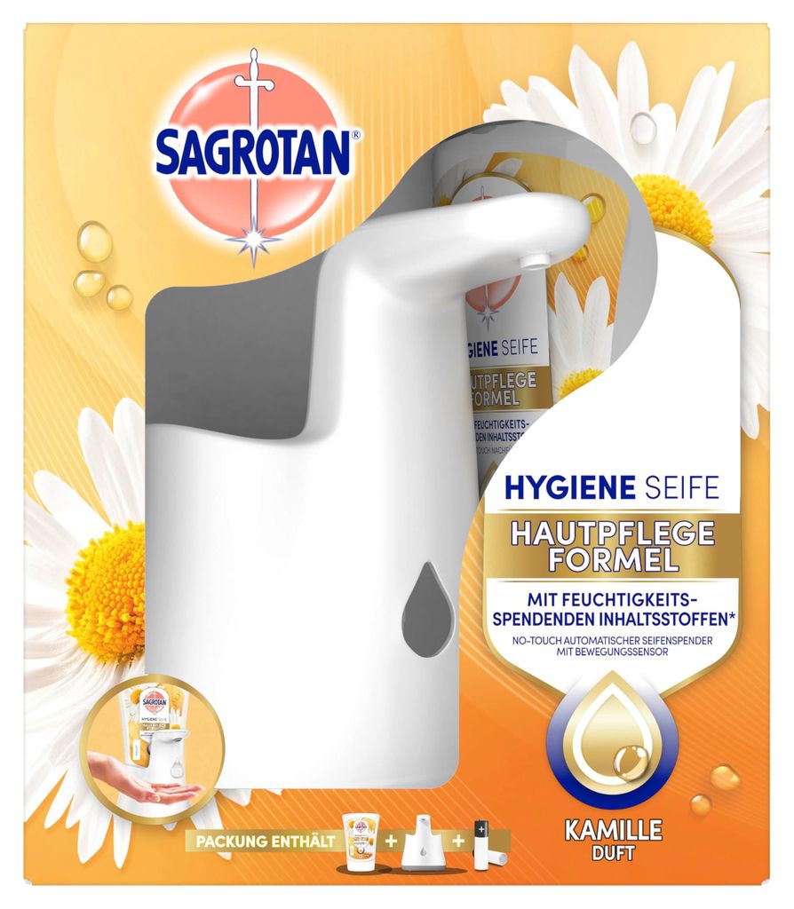 SAGROTAN® HYDRA CARE NO TOUCH Flüssigseife im Spender 250 Produktbild 