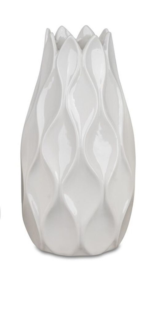Formano 1 Stück Blumenvase Dekovase Vase aus Porzellan Vase 20m weiss