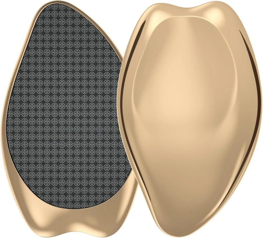 Râpe à callosités AnjoCare 2in1 en nano-verre doré pour pieds doux