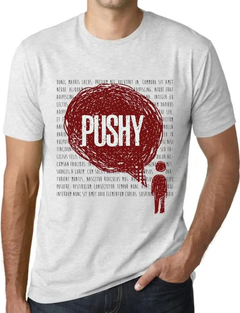 Herren Grafik T-Shirt Aufdringliche Gedanken – Thoughts Pushy – Öko-Verantwortlich Vintage Jahrgang Kurzarm Lustige Druck Geburtstag Geschenk ...