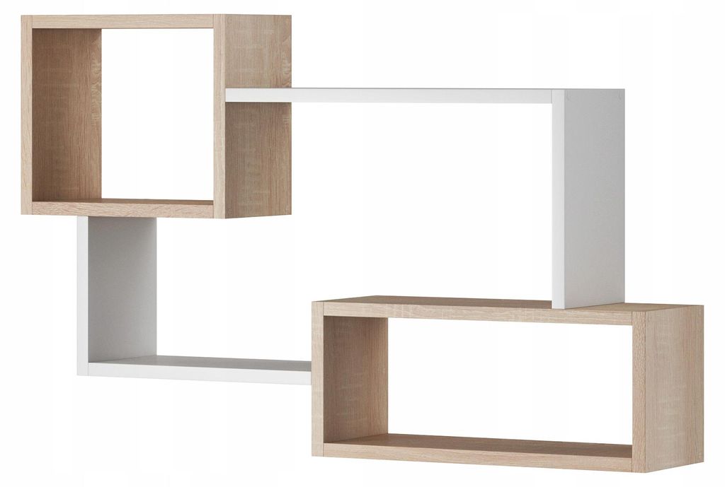 Étagère suspendue TRENT – chêne sonoma / blanc Image du produit 