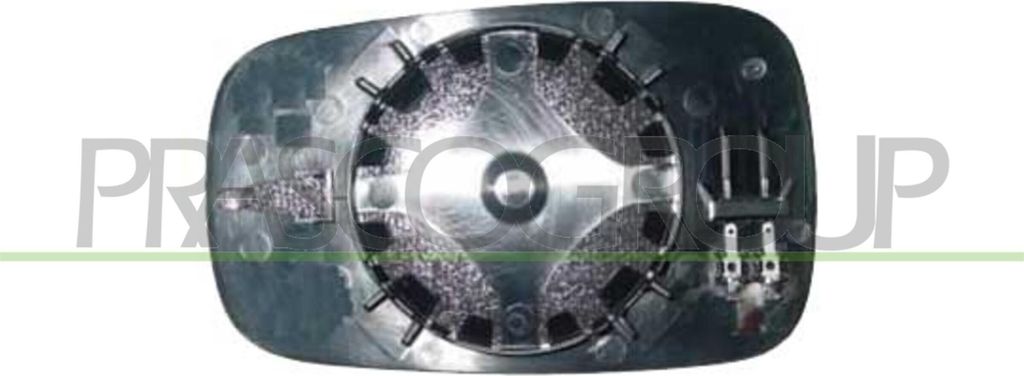 PRASCO Spiegelglas Außenspiegel Links für RENAULT Clio III Schrägheck (BR0/1, CR0/1) Beheizbar Konvex RN3257514
