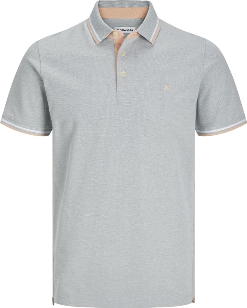 JACK & JONES Polo Shirt Kurzarm Uni Hemd JJEPAULOS Pique Baumwolle Größe: L