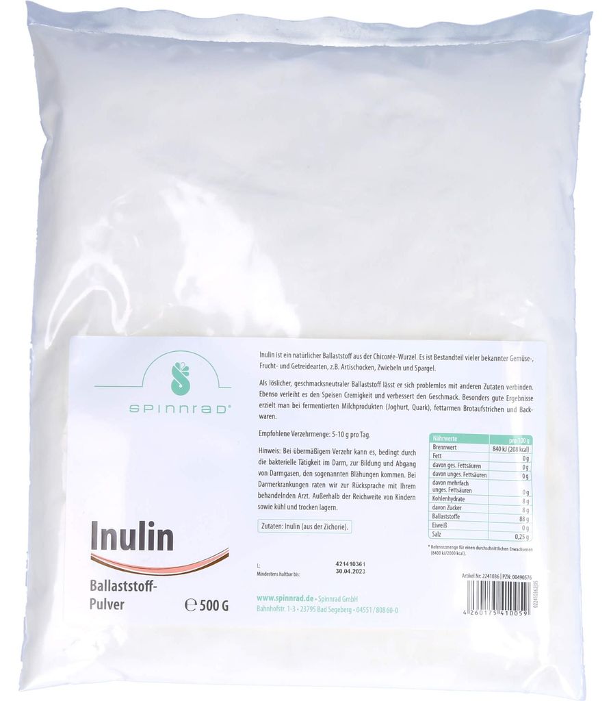 SPINNRAD Inulin prebiotická vláknina v prášku, 500 g prášku Obrázek produktu 