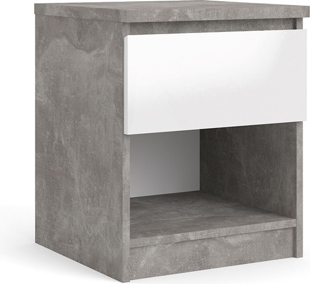 Table de nuit Nada avec 1 tiroir et 1 étagère,Reproduction Image du produit 
