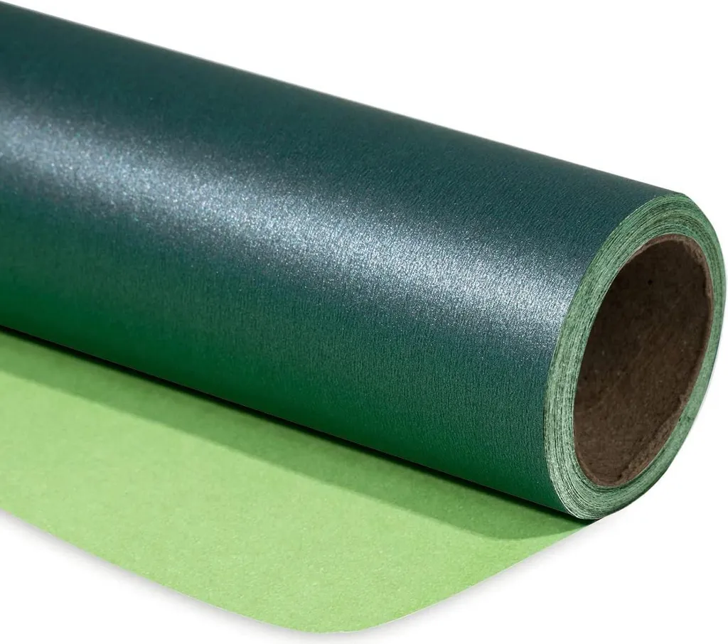 Papier cadeau mat vert 43,2cm x 10m de haute densité pour anniversaire