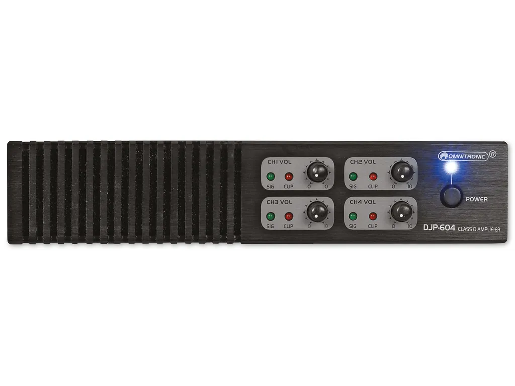 Sonorisation Multi-Zone Amplificateur OMNITRONIC DJP-604 Class-D 4 Canaux