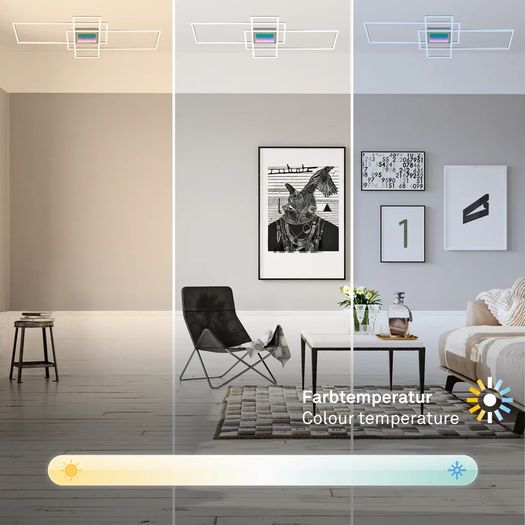 Plafonnier LED Misy contre l'Éclairage Terne : Effet Miroir et Variable - 5