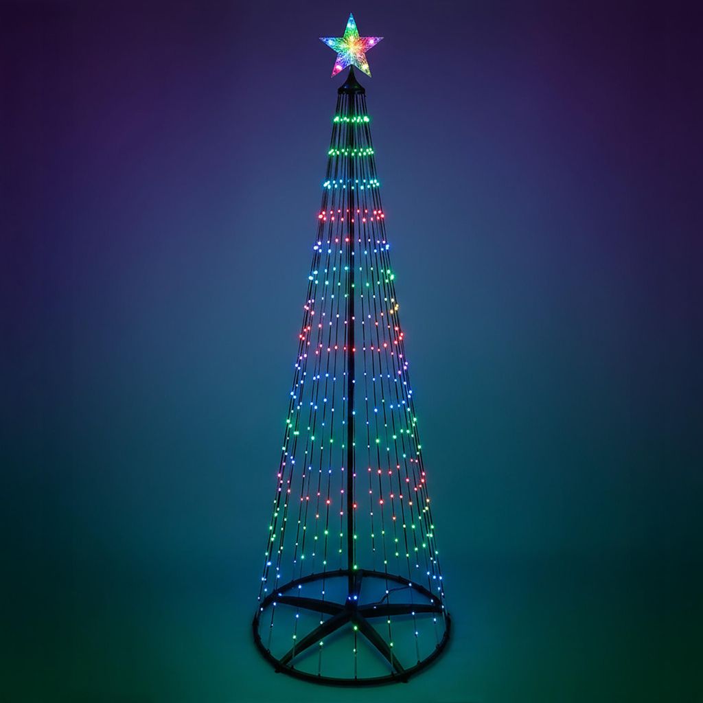 Albero di Natale luminoso con punta a stella, altezza 210 Immagine del prodotto 