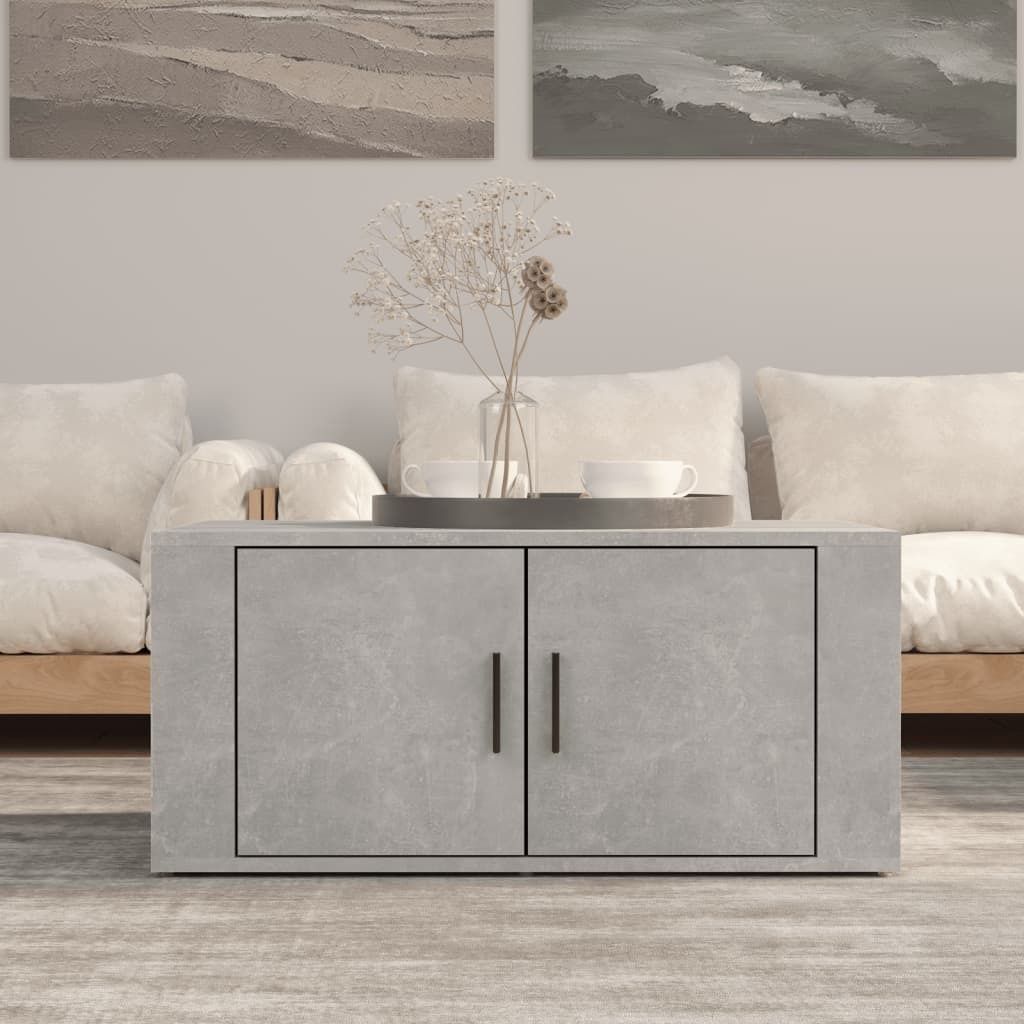 "2026 Promotion" Couchtisch Wohnzimmer - Kaffeetisch - Betongrau - 80x50x36 cm Holzwerkstoff - Sofatisch CC28117