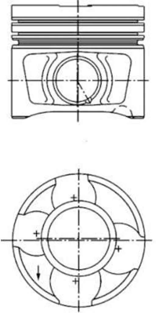 Pistone 81.26mm KOLBENSCHMIDT 40356610 compatibile Mitsubishi Lancer