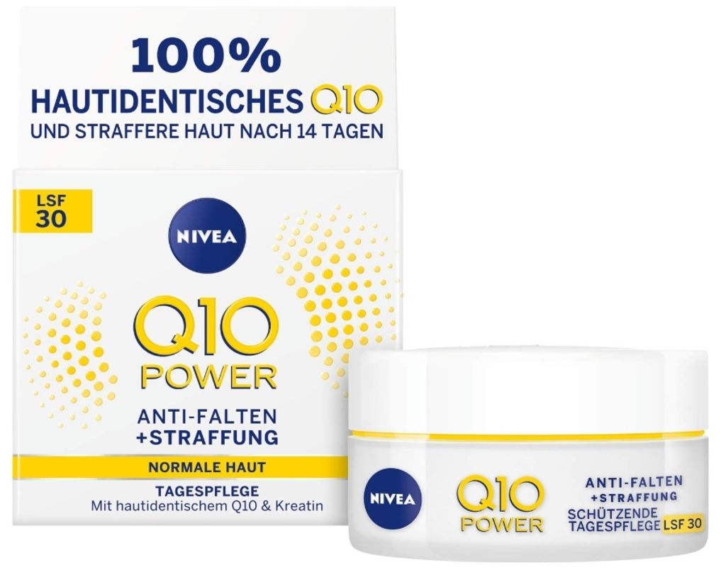 NIVEA Q10 Anti-Falten Power Straffende Tagespflege LSF 30 50 ml – Kreatin