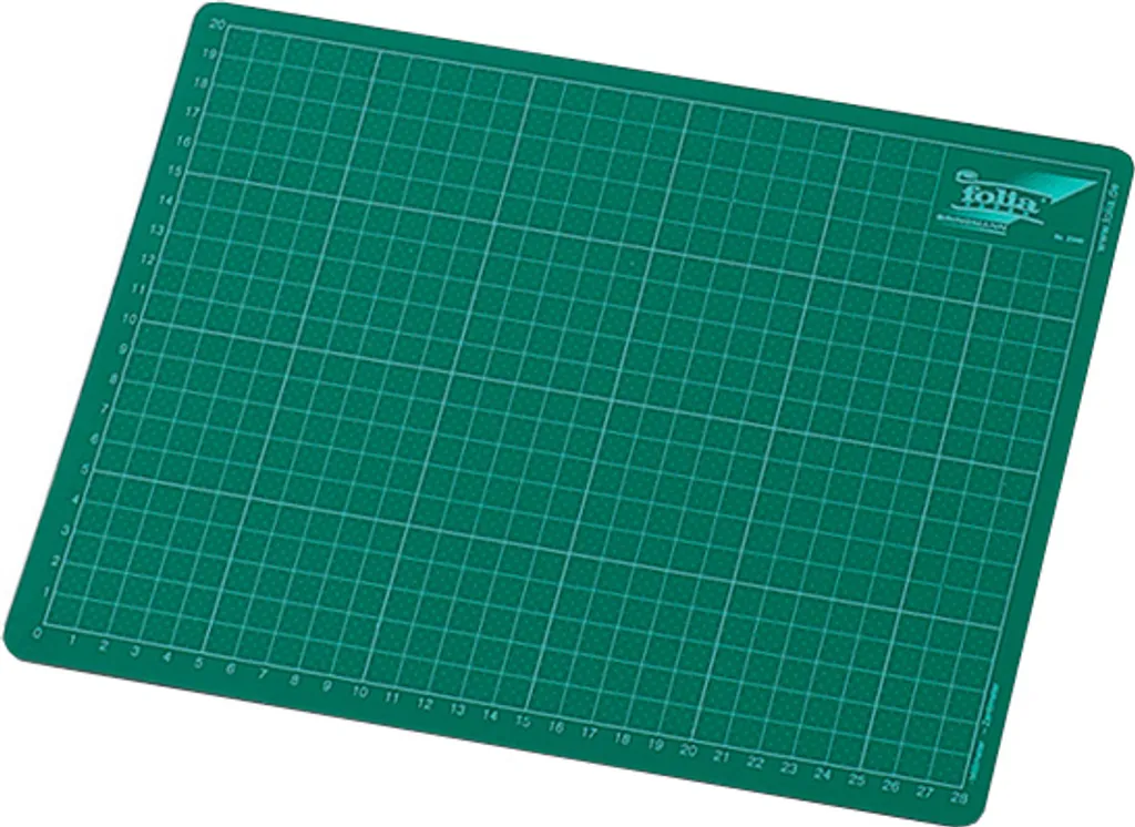 Sous-main de Coupe Folia PVC Vert 600x450 mm avec Grille de Mesure