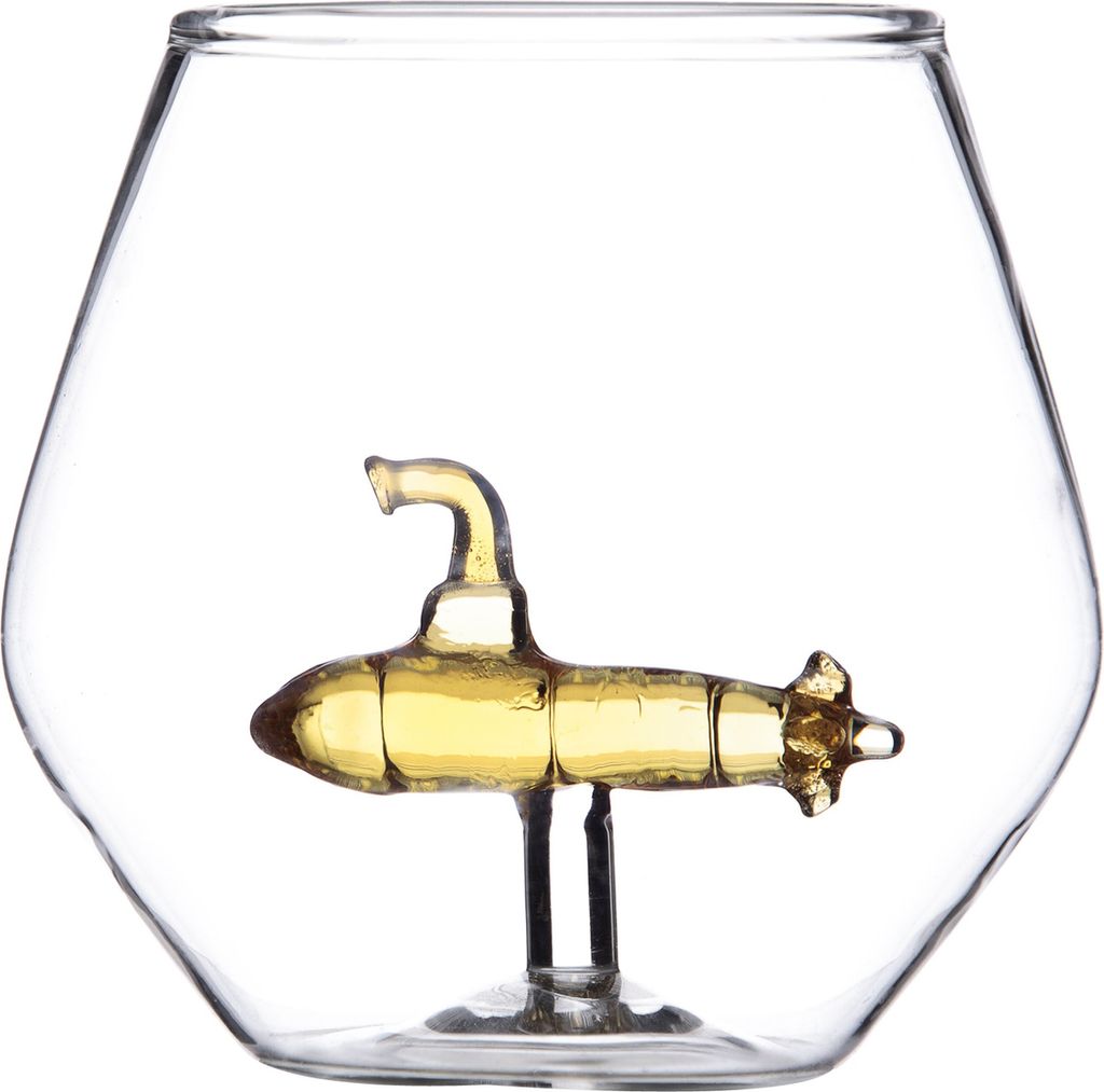 U-Boot Glas - Trinkglas mit Yellow Submarine