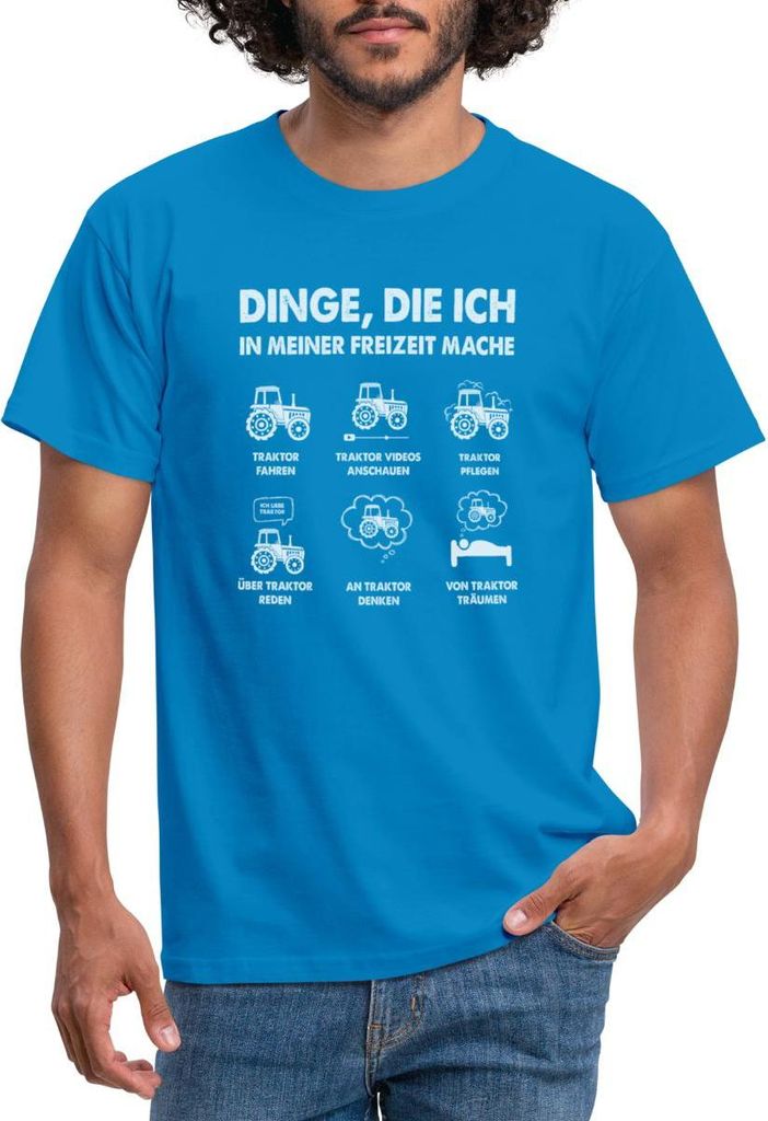 Spreadshirt Traktor Bauer Geschenk Trekker Geschenke Für Traktorfahrer Männer T-Shirt, S, Royalblau