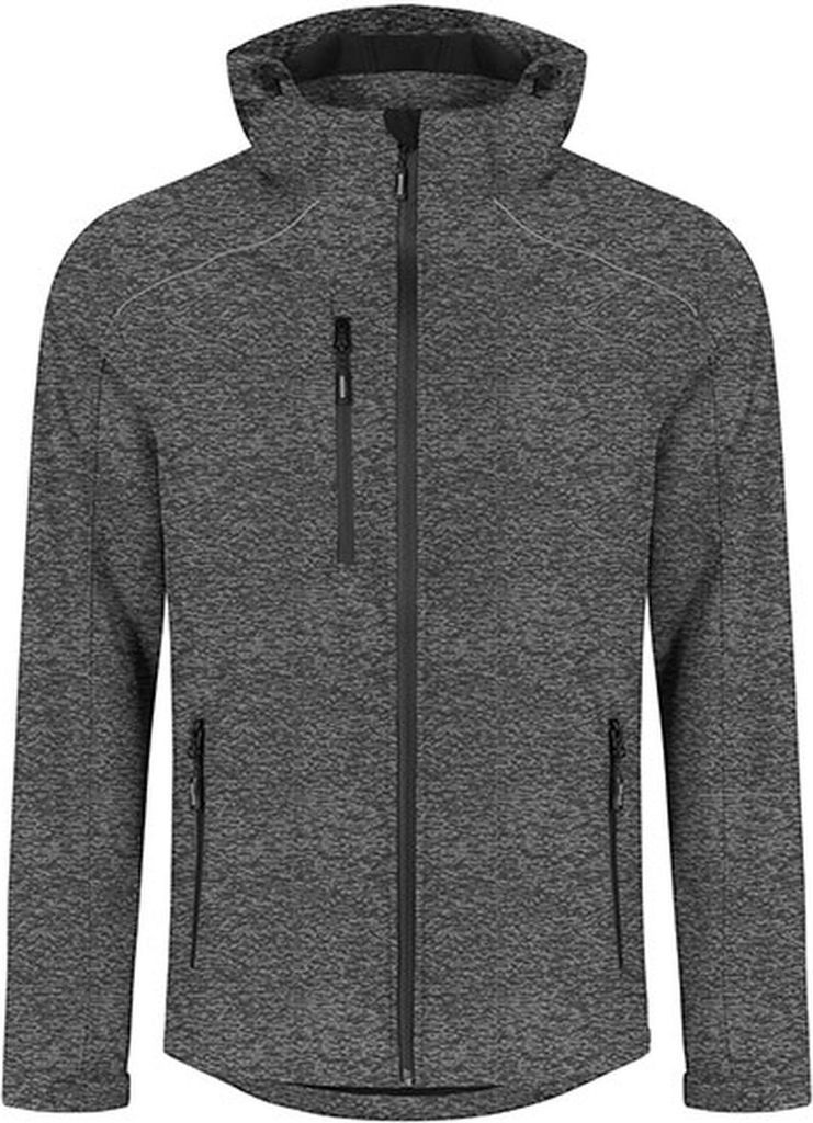 Softshell Jacke Plus Size Herren, Grau-Melange, 4XL