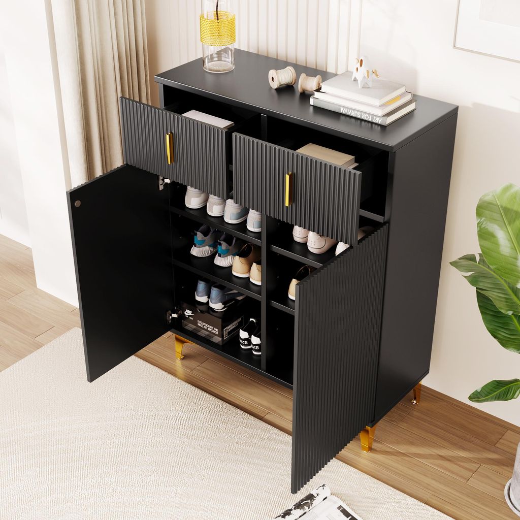 OKWISH Buffet - Buffet Moderne avec 2 Portes et 2 Tiroirs, Image du produit 