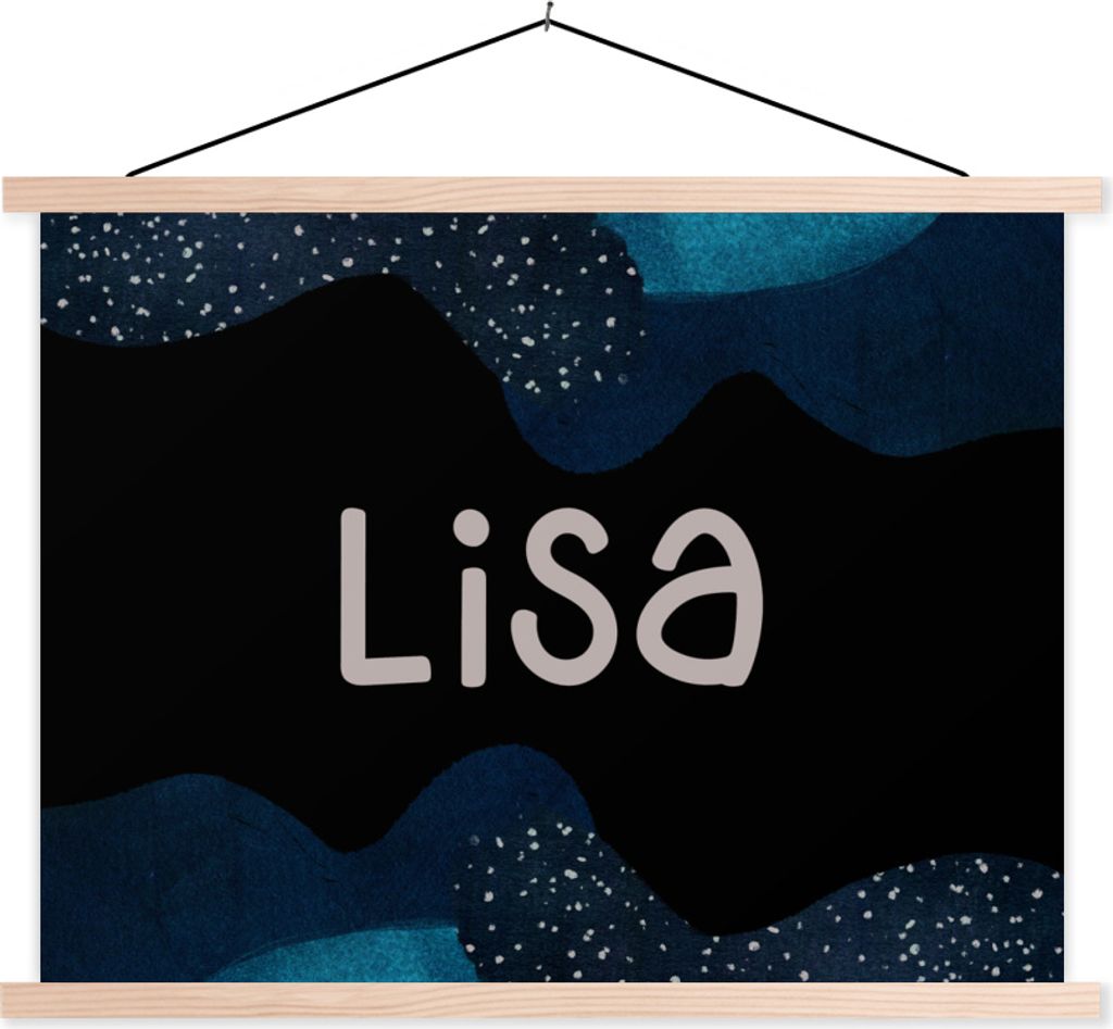 MuchoWow Textilposter Lisa - Pastell - Mädchen 60x45 cm mit holzfarbenen Rahmen - Bild