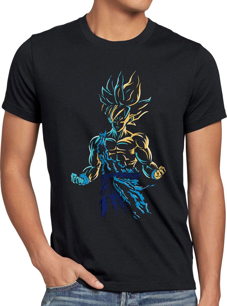 BaumwolleCloud Goku Evolution Herren T-Shirt dragon anime manga saiyajin