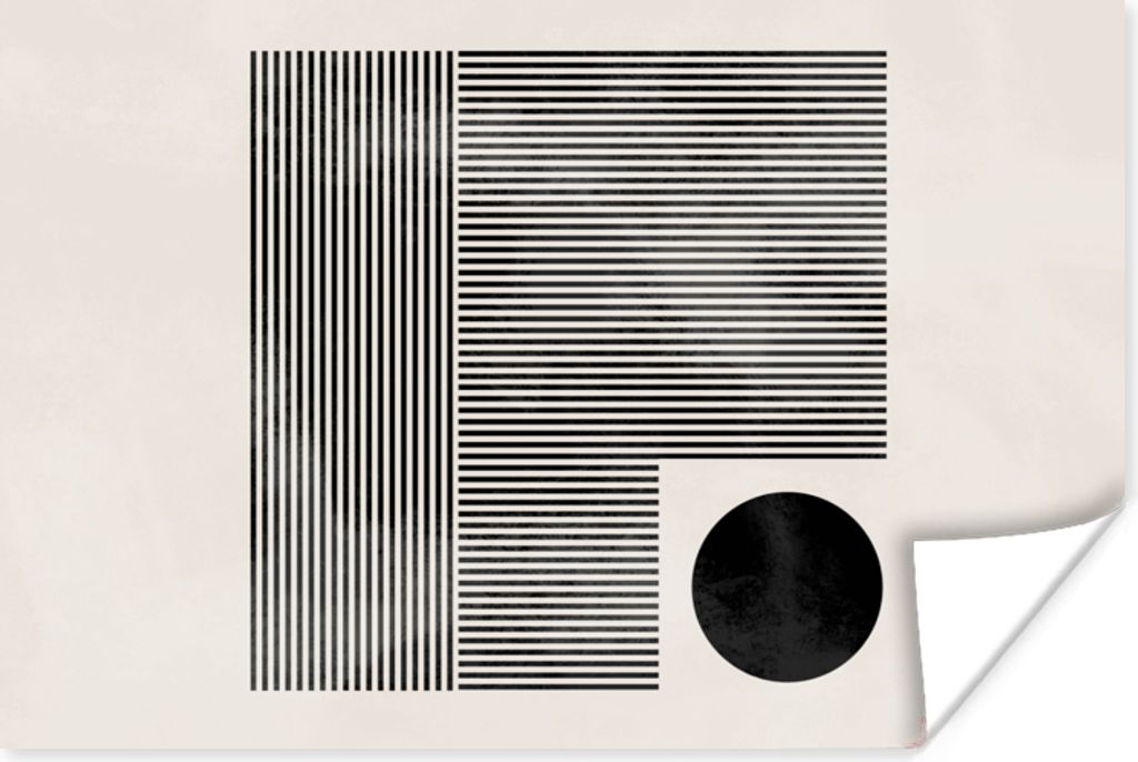 MuchoWow Poster Quadratisch - Minimalismus - Abstrakt 120x80 cm - Bilder