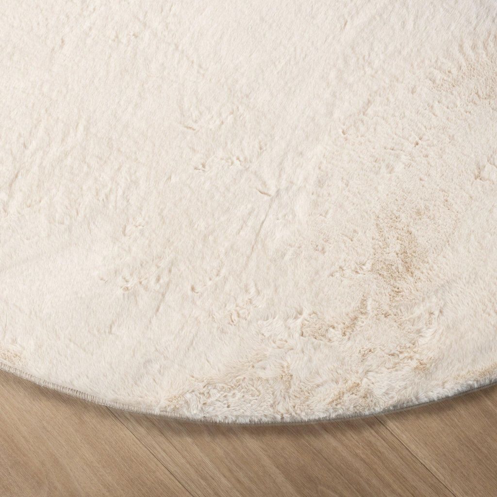 Flauschiger Teppich Rund