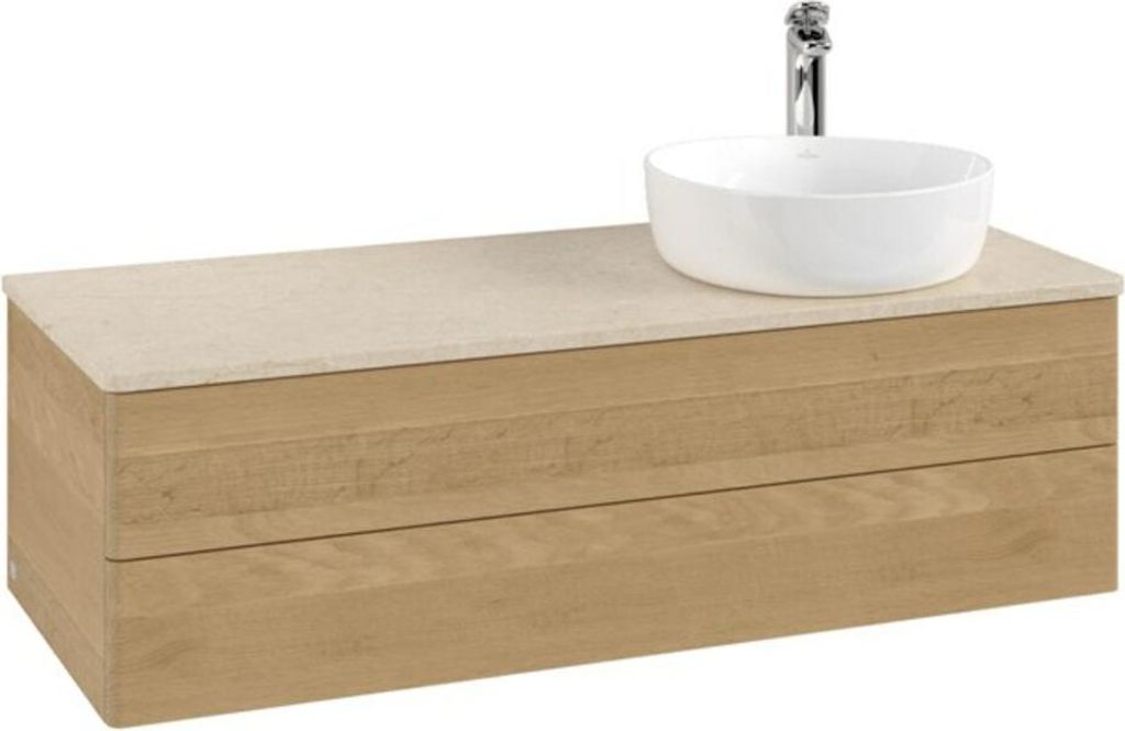 V&B Waschtischunterschrank ohne Frontstruktur, mit Beleuchtung Antao 120x36x50cm, HL, WBP botti., hon. Oa