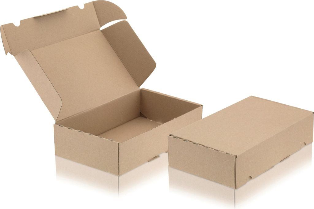 WPTrading - 8.000 Stück Maxibriefkarton 120 x 70 x 45 mm Braun - Faltkarton mit Steckverschluss als Maxibrief für Warenversendung & Versandkarton