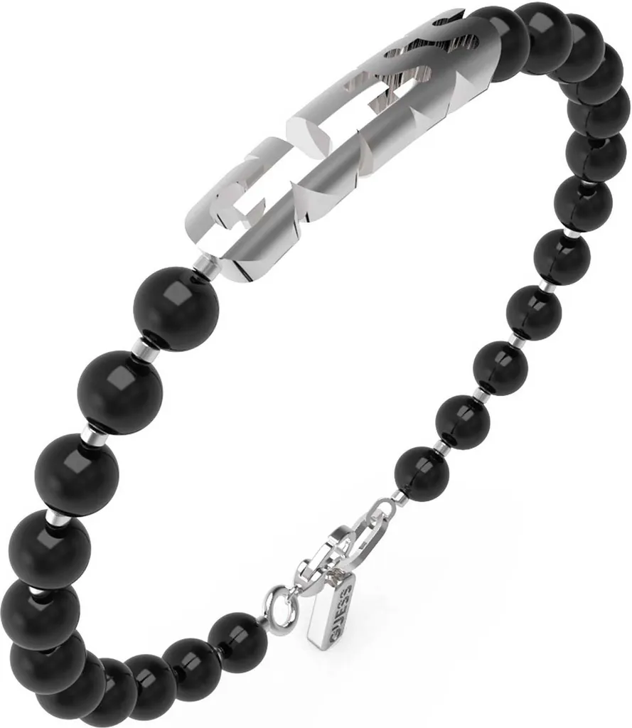 Bracciale Uomo Guess Edgy Style JUMB04059JWSTBKS Nero Acciaio