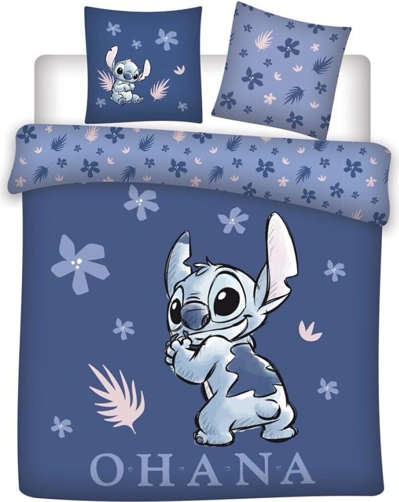 Stitch Bettbezug 240 x 220 cm - Baumwolle (Blau) Produktbild 