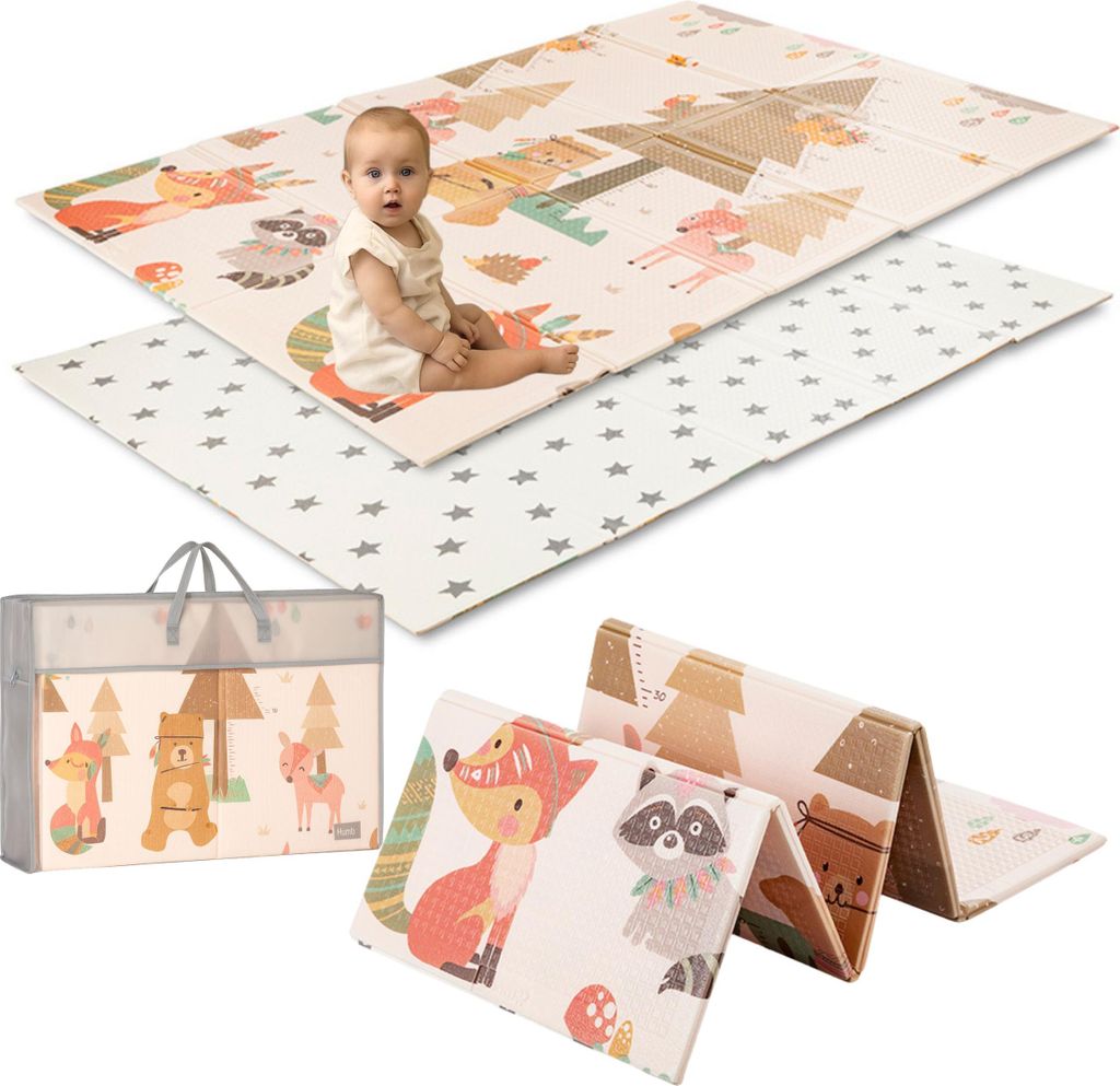 Lorelli THERMO Spielmatte 120×180 cm doppelseitig faltbar – wasserdicht, wärmeisolierend, leicht zu reinigen, inkl. Transporttasche