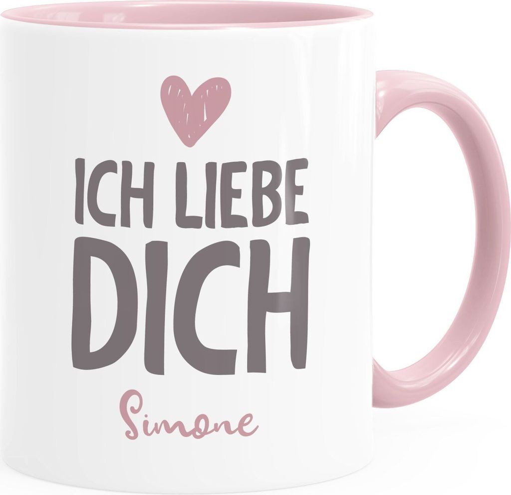 Kaffee-Tasse Liebe Name anpassbar ich liebe Dich personalisiert Liebeserklärung Geschenk Partner Freund/Freundin Valentinstag SpecialMe W inner-...