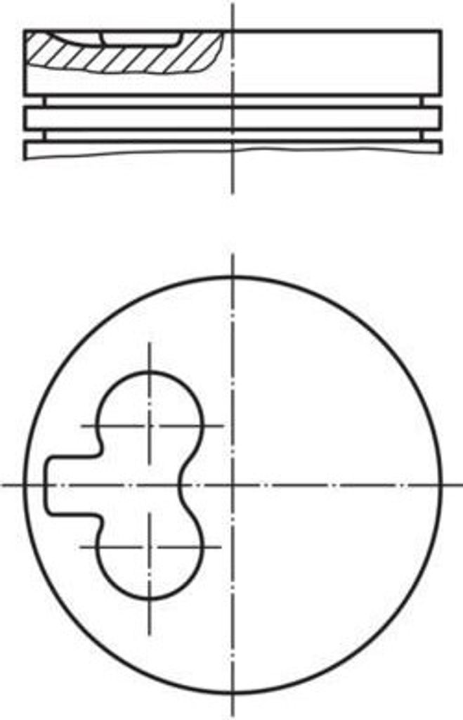 MAHLE 040 01 00 Kolben für FIAT Scudo Kastenwagen (220) Scudo Kombi (220) SCUDO Pritsche/Fahrgestell (220) passend für PEUGEOT 207 (WA, WC) 306