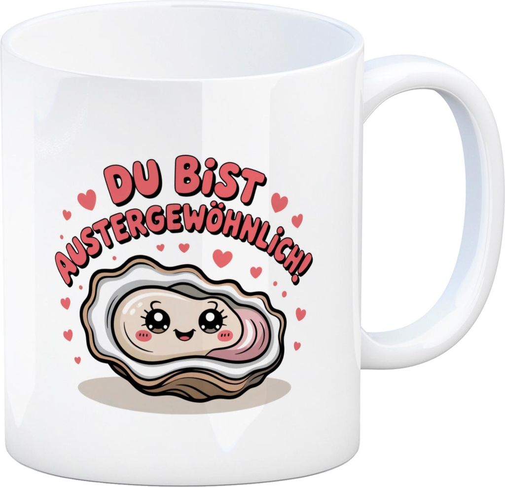 Kawaii Auster Du bist Austergewöhnlich Kaffeebecher