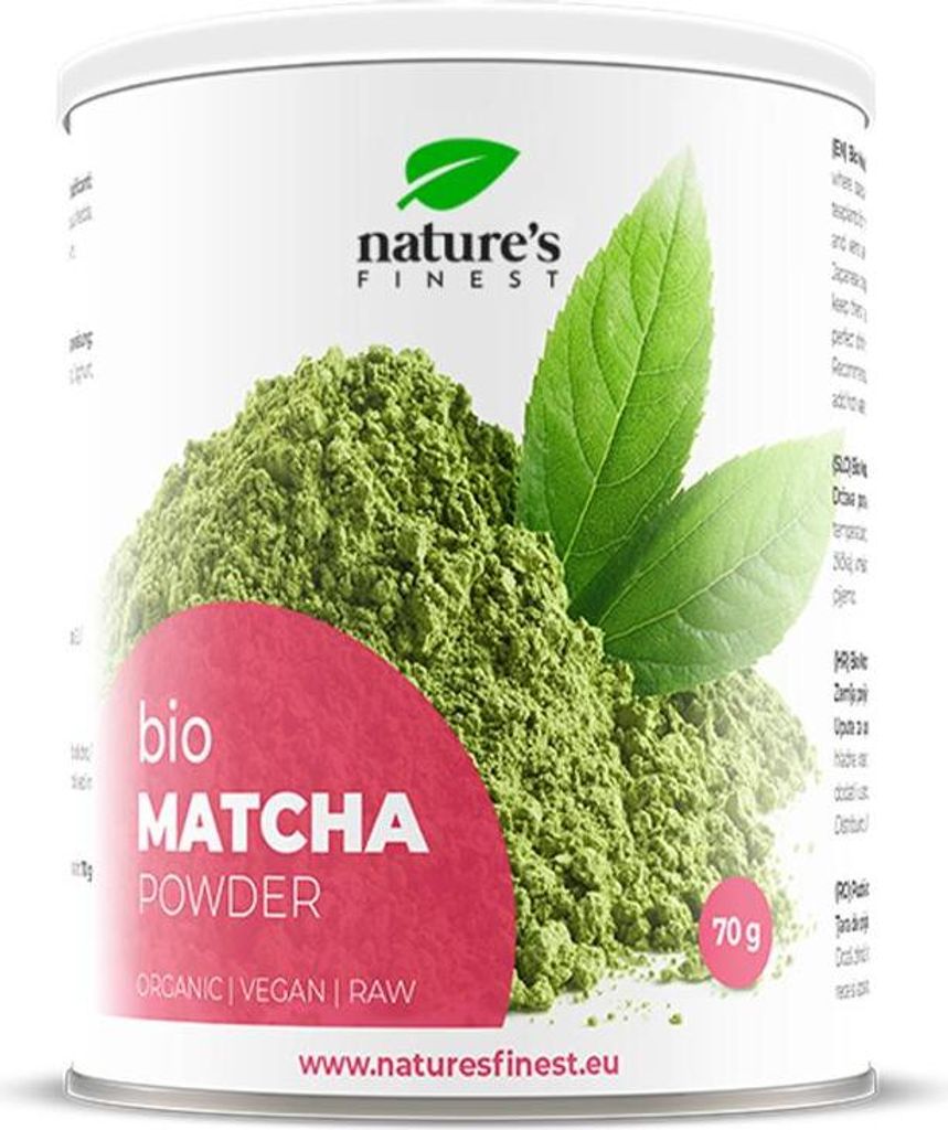 Nature’s Finest Bio Matcha Powder organic vegan raw for energy, focus and Detox