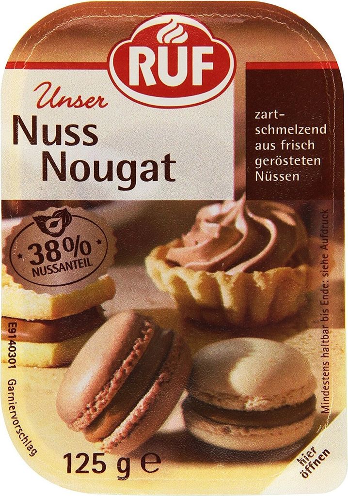 RUF tmavý orechový nugát 125g x 8 balení Obrázok produktu 